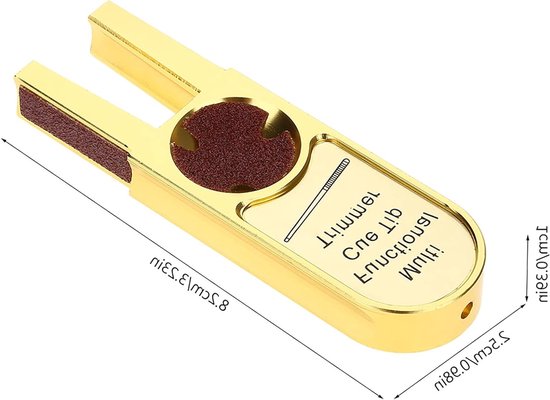 Dailygoods - Billiard Cue Tip Trimmer - Multifunctionele Tool - Staal - Cue Tip Shaper - Geschikt voor Billiard, Snooker en Pool - Compact en Duurzaam van Dailygoods — afbeelding 3