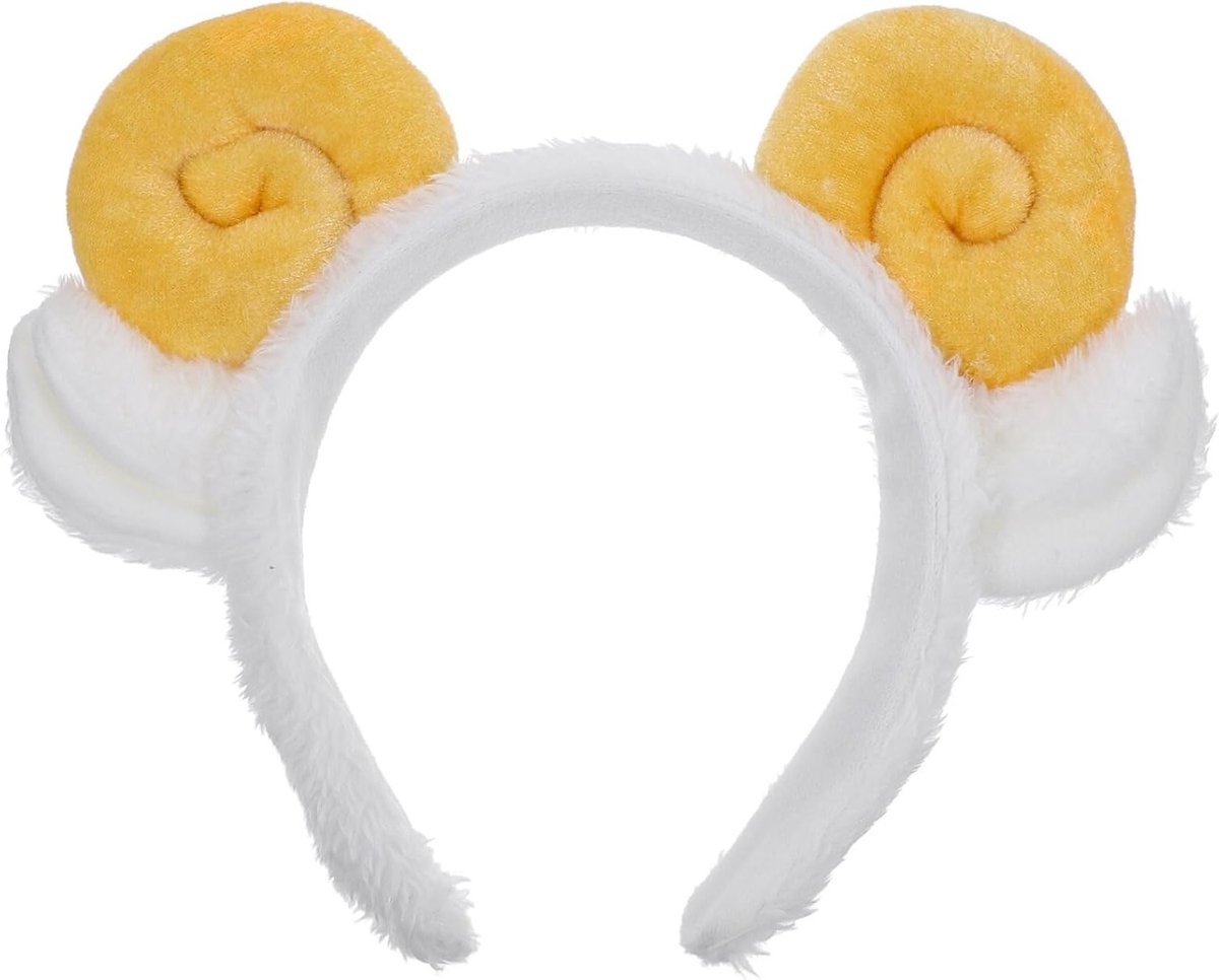Pluche dierenoren haarband voor kostuums, cosplay en feestdagen zoals Nieuwjaar en Valentijnsdag (Geel)