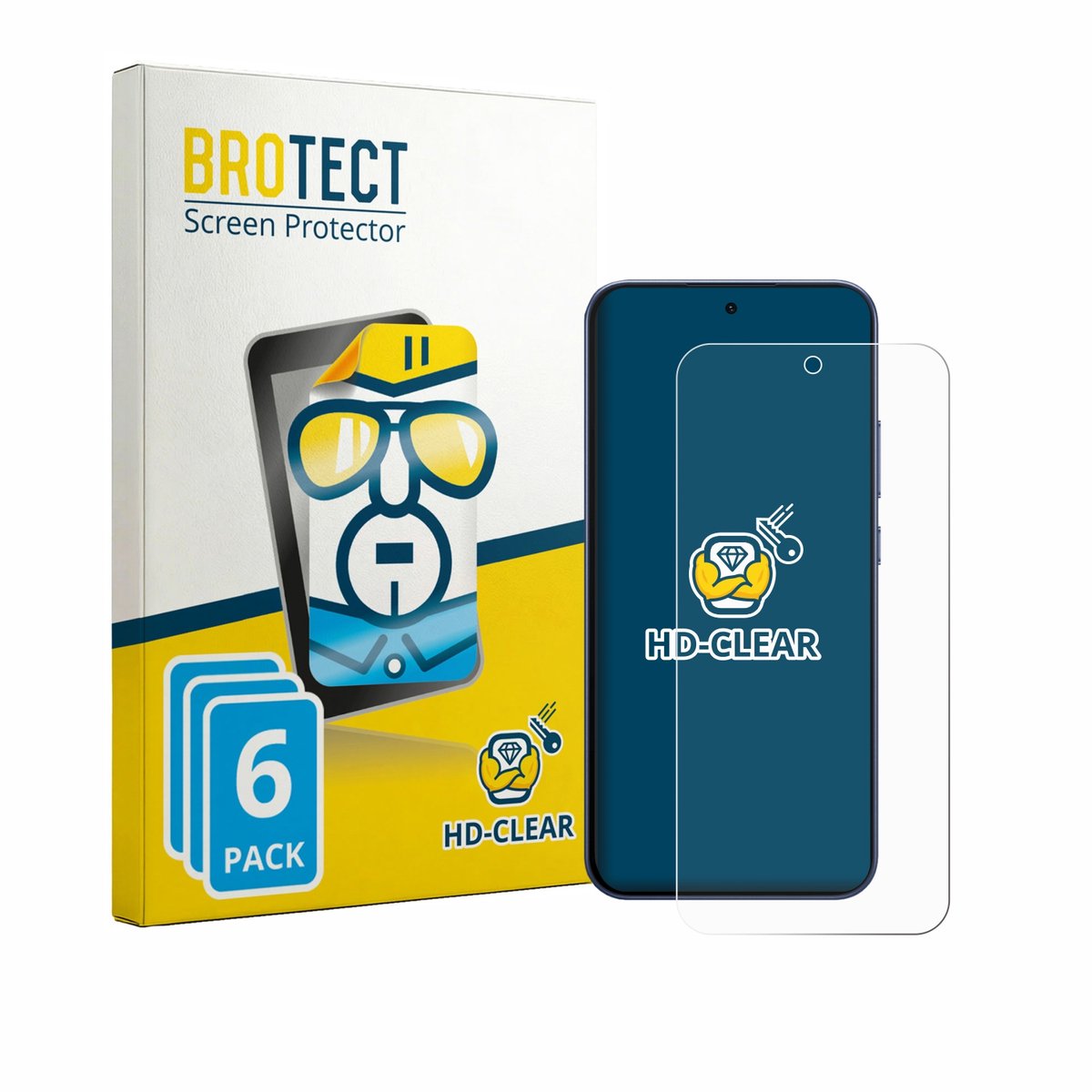 BROTECT - Screenprotector voor Oppo F33 Pro - Folie Beschermfolie transparant 6 Stuks