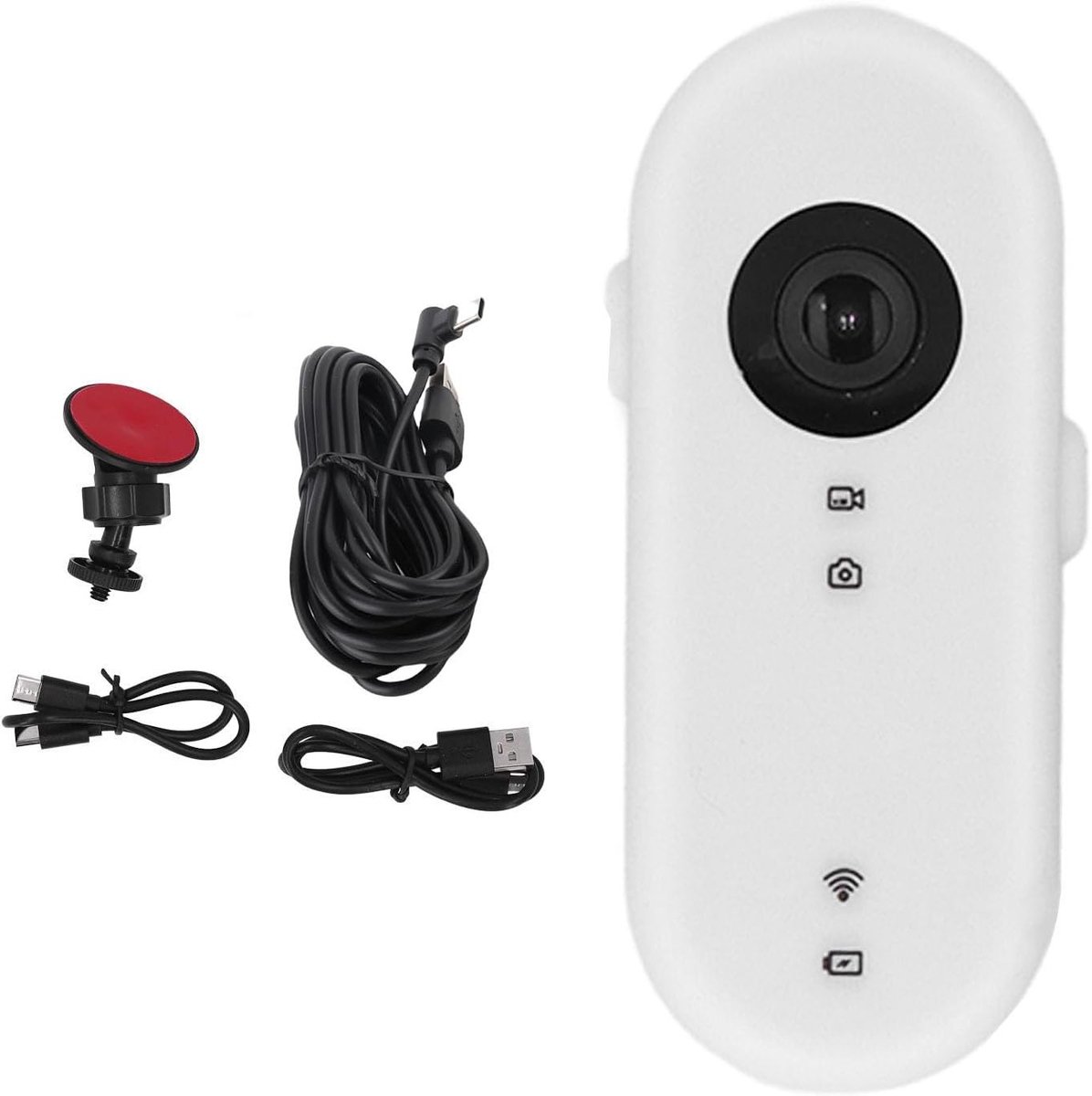 1080P HD Actiecamera met Brede Hoek, Loopopname en Eenvoudige Montage voor Fietsen en Motorvlogs, Inclusief Ingebouwde Antischok Stabilisatie
