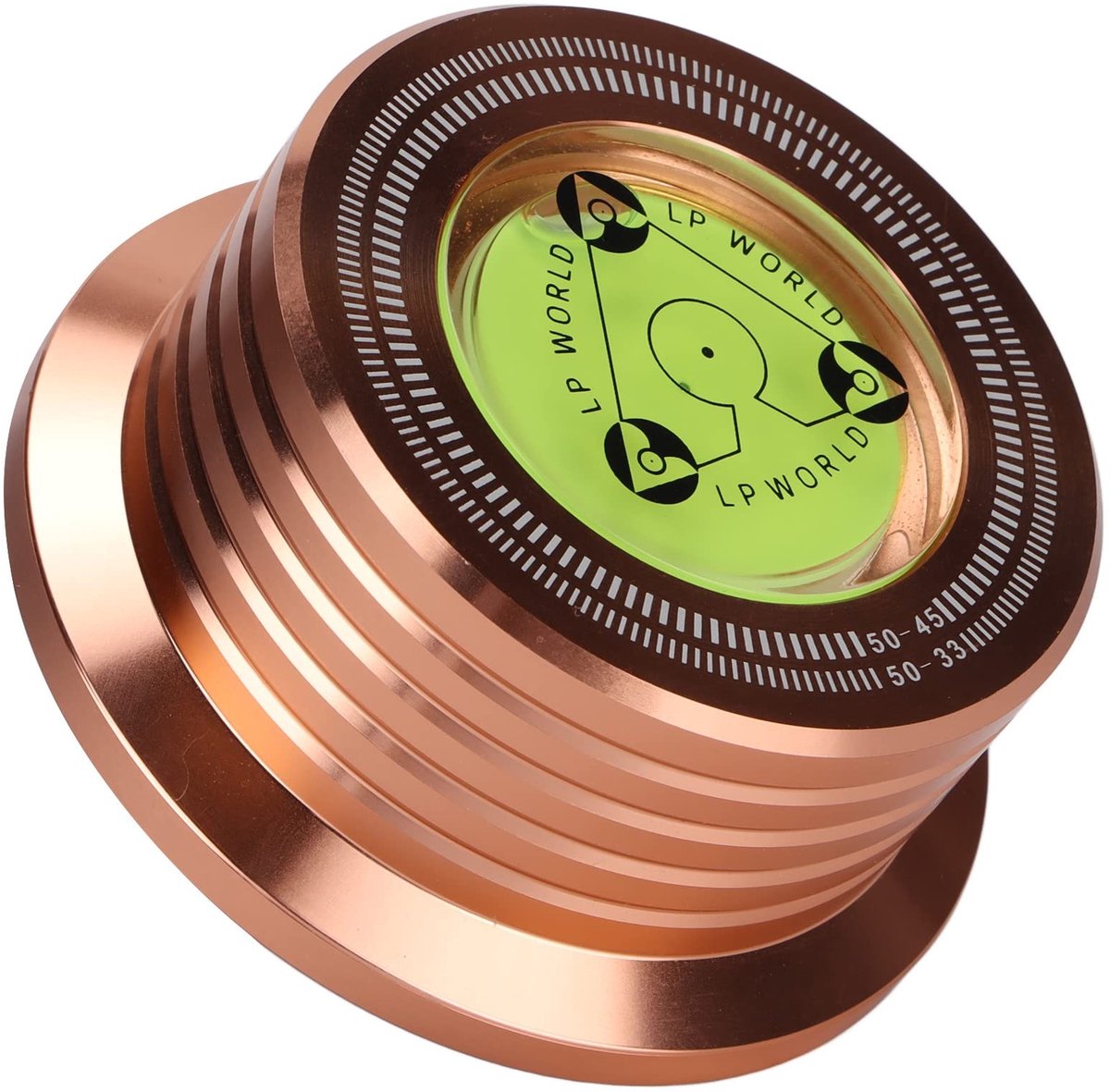 Dailygoods - Dailygoody - Metalen Platengewicht - Draaitafelschijfstabilisator - Eliminatie van trillingen - Rose goud - Superieure geluidskwaliteit - Geschikt voo