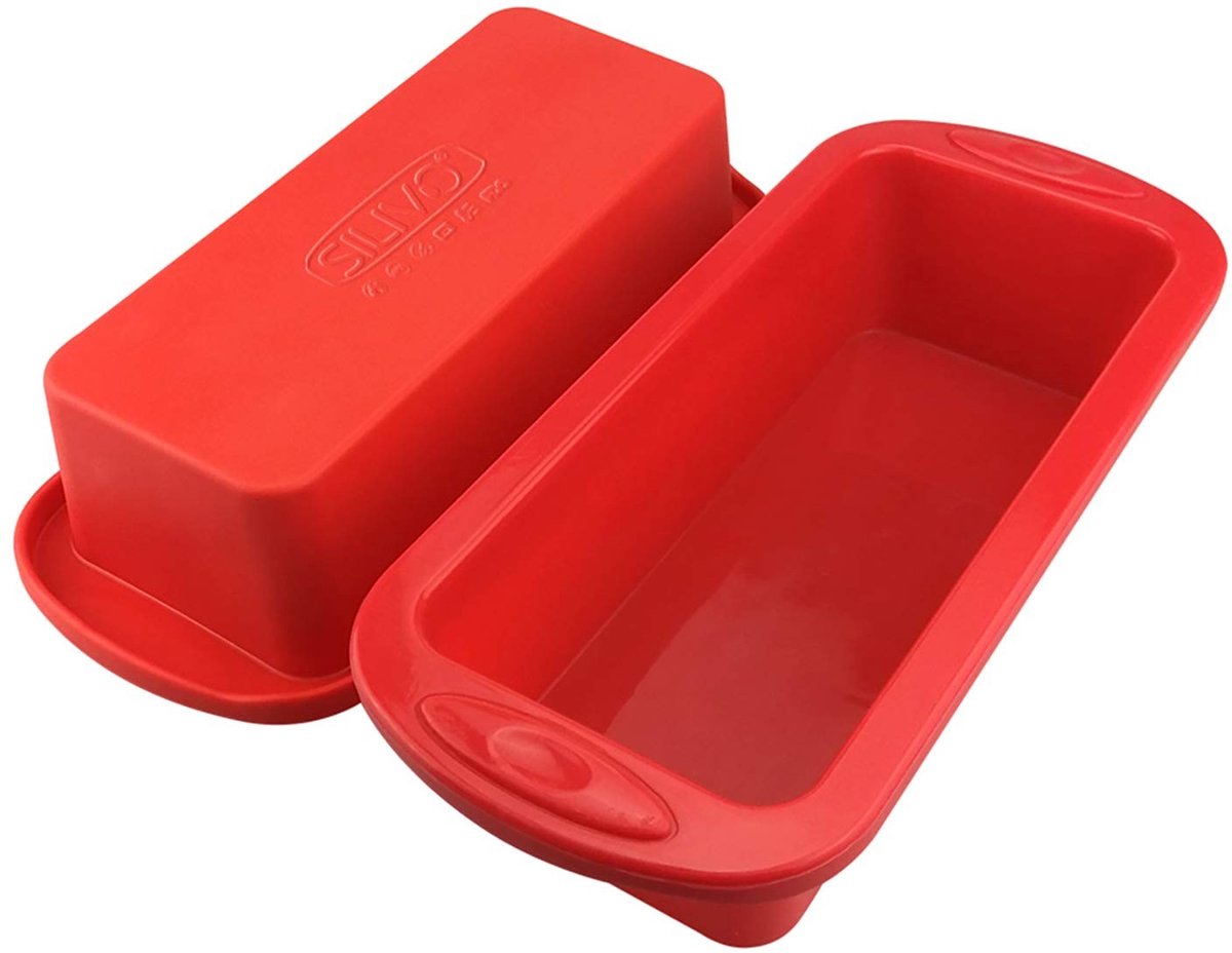 Dailygoods - Dailygoody - Siliconen Cakevorm - Brood Pan - Anti-aanbaklaag - 22 x 9 x 6 cm - Bakvorm voor Cake en Brood - Vaatwasserbestendig - 2-delig