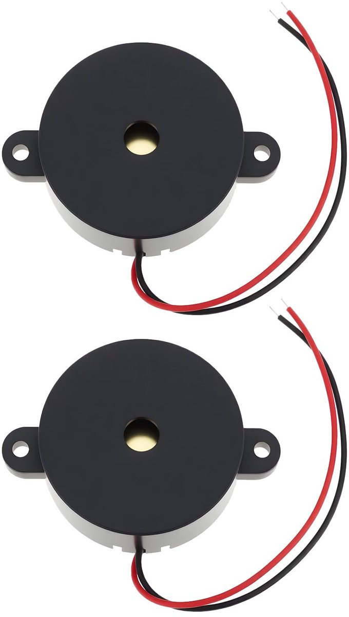 Dailygoods - Dailygoody - Actieve Elektronische Buzzer Alarm Geluid - 2 Stuks DC 12V Buzzer voor DIY Projecten - Geluidssignaal - Ideaal voor Beveiliging - Perfect..