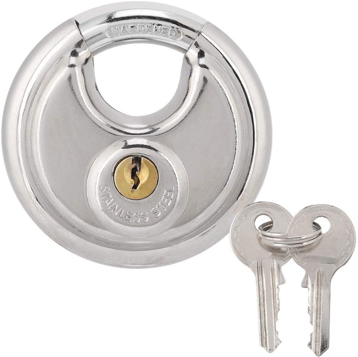 Dailygoods - Roestvrij Stalen Hangslot met 2 Sleutels