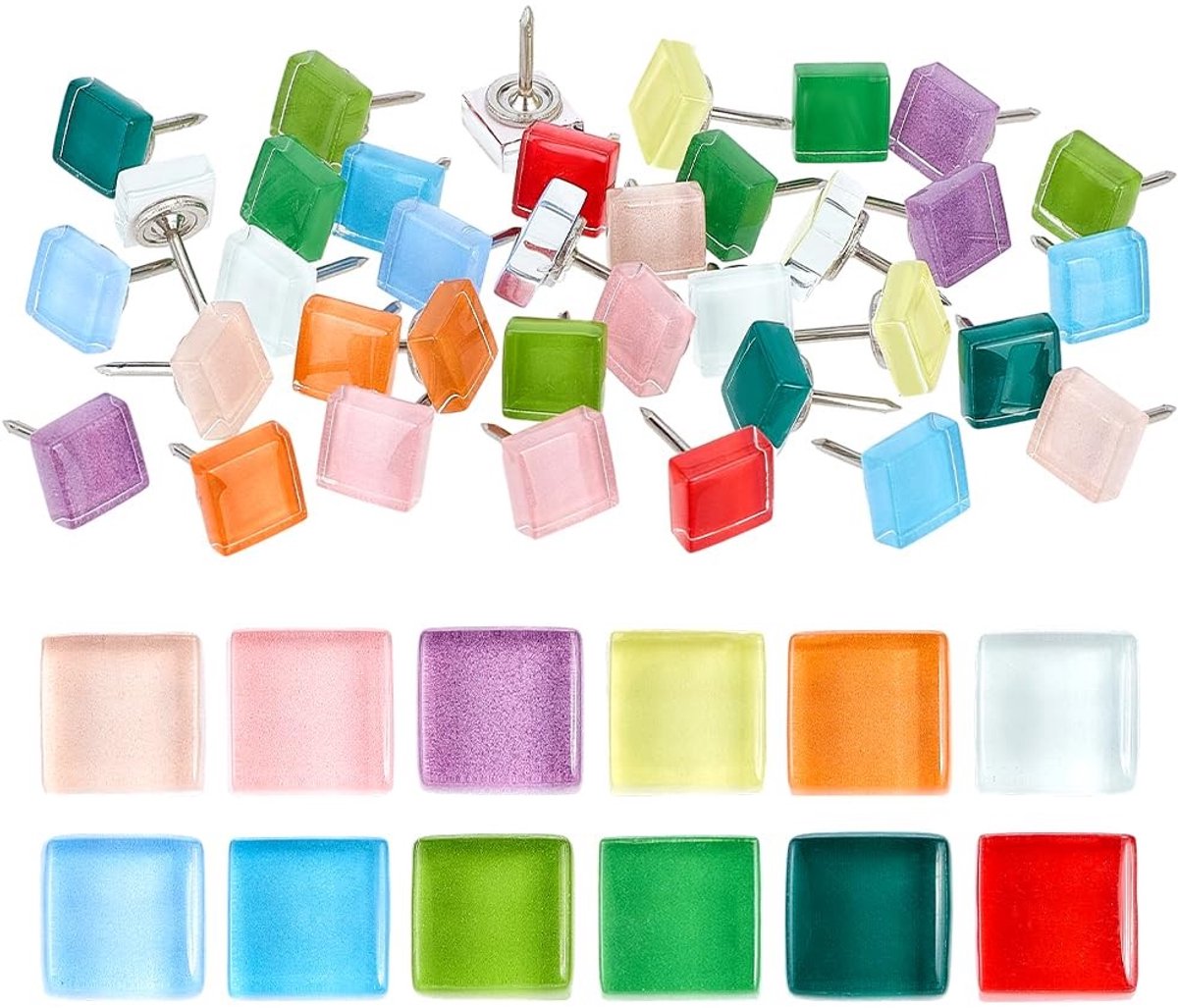 Dailygoods - 36 Stuks Decoratieve Punaises in 12 Kleuren voor Wanddecoratie