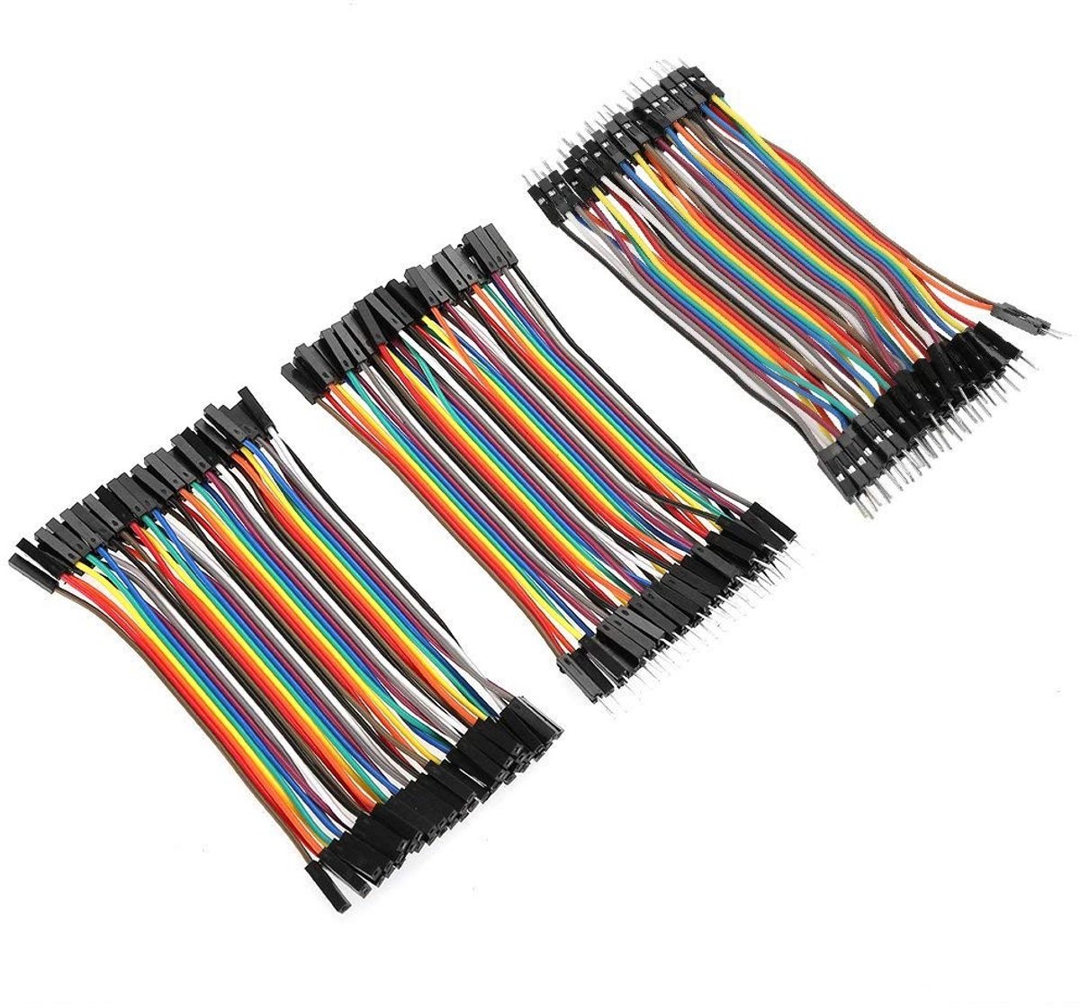 Dailygoods - Dailygoody - Breadboard Kabels - 40Pin Mâle en Femelle - Professionele Kwaliteit - 10cm Lengte - Ideaal voor Elektronica - Voor Breadboard Gebruik