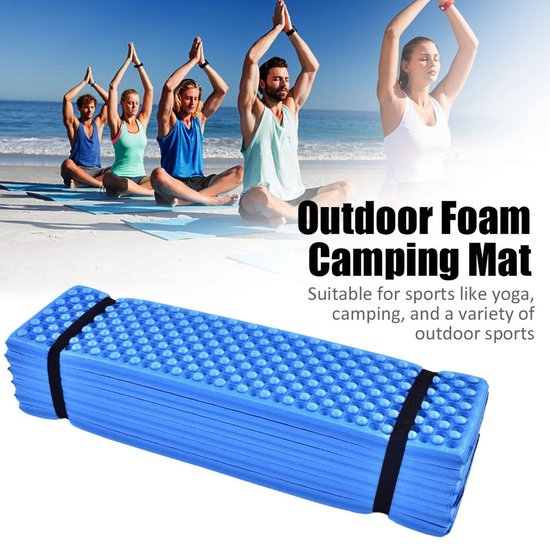 Dailygoods - Outdoor Schuimmat - Vouwtent Slaapmat - Ideaal Voor Camping en Strand - Duurzaam Materiaal - Antislip - Blauw van Dailygoods — afbeelding 3