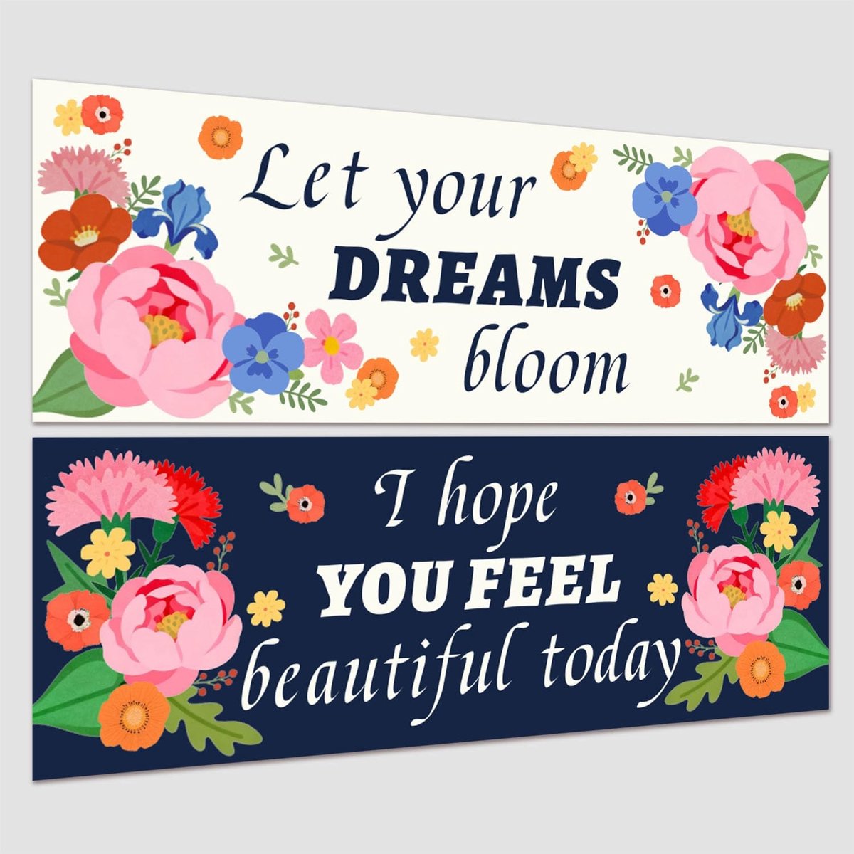 Dailygoods - Prikbord Decoratie Bloemen Banner voor School