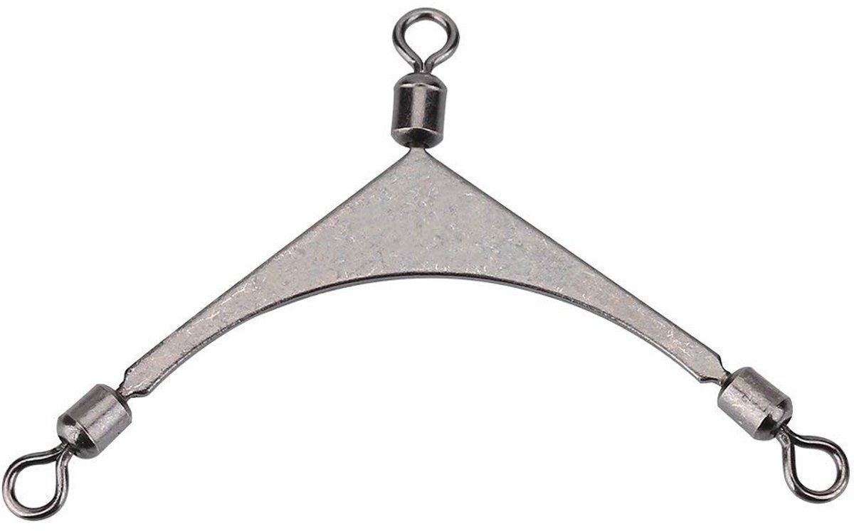 Dailygoods - Dailygoody - Visserswervel - Crossline Fishing Rolling Swivel - Driehoekig ontwerp - 6# - Verhoogt de vis efficiëntie - Geschikt voor verschillende va