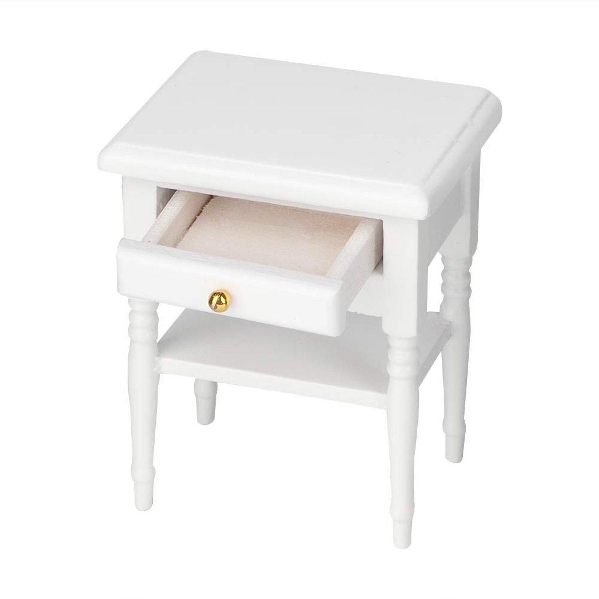 Dailygoods - Dailygoody - Mini-nachtkastje - Compact en licht - Stijlvol ontwerp - Hout - Perfect voor poppenkamers - Milieuvriendelijk en niet giftig - Geschikt v.