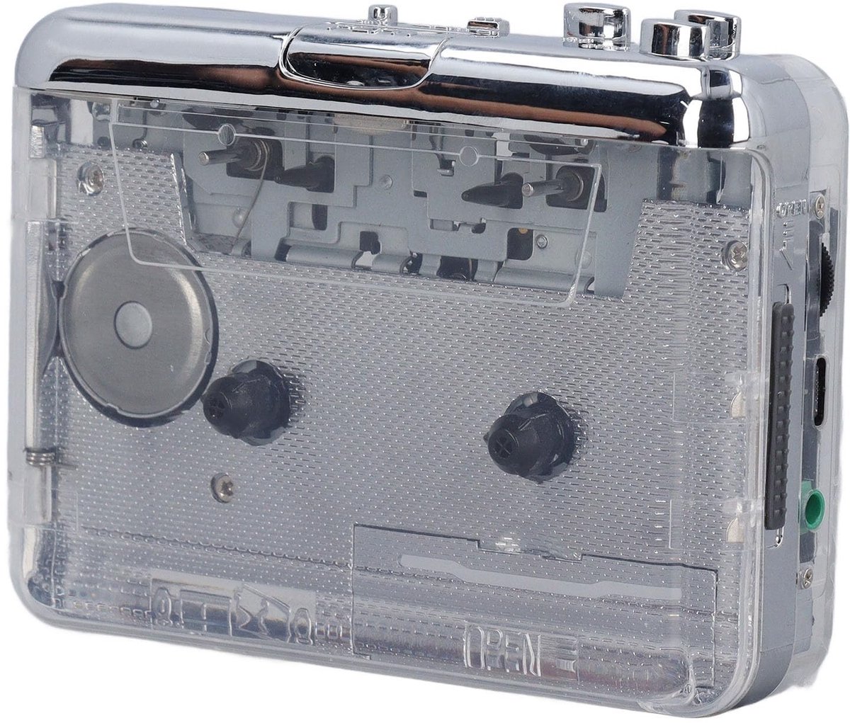 Dailygoods - Dailygoody - Retro Cassette Speler met Auto Reverse en AUX - Draagbare Cassette naar MP3 Converter