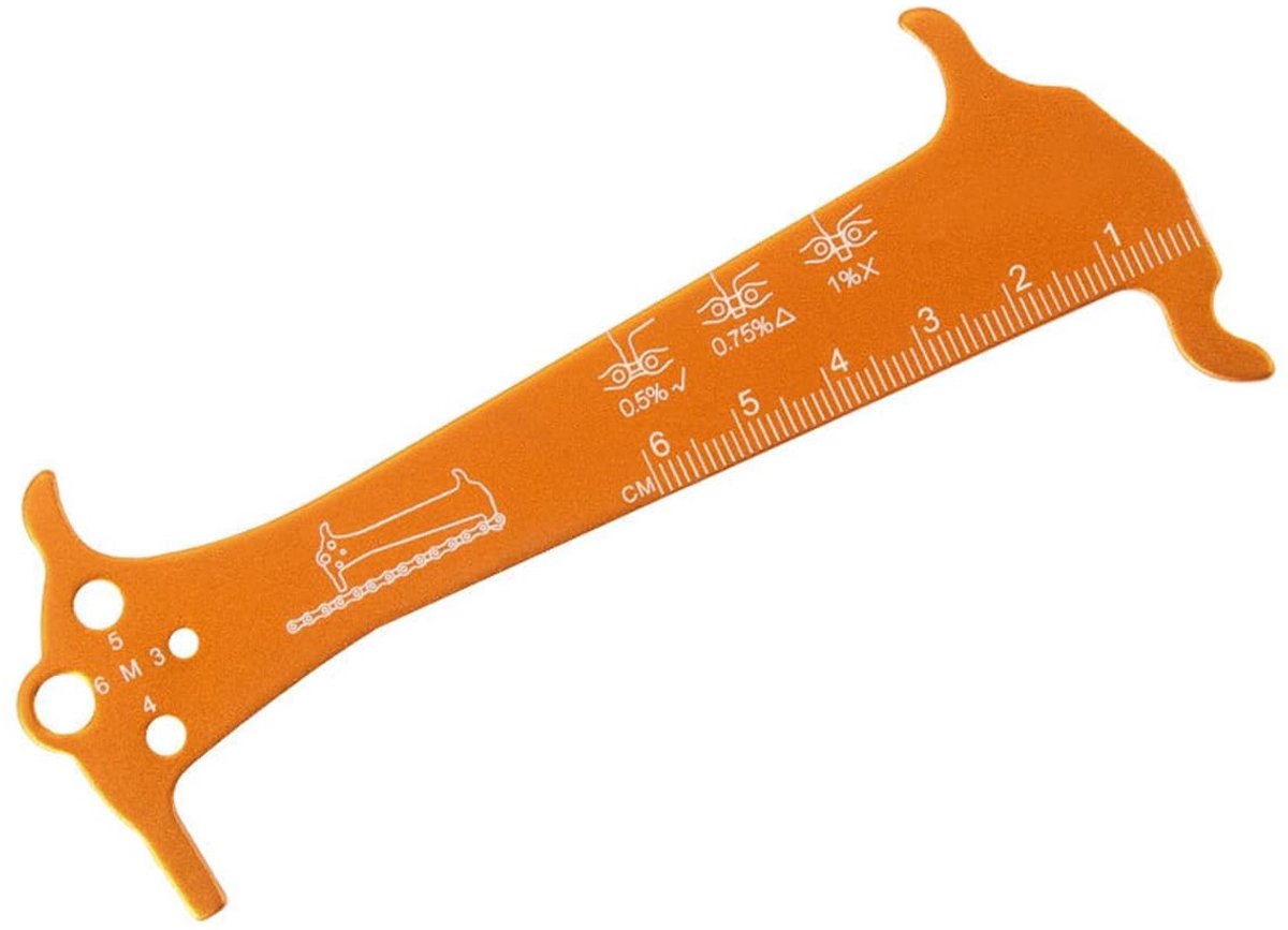 Dailygoods - Dailygoody - Fietsketting Slijtage Tool - Fietsketting Checker - Duurzaam Aluminium - Ketting Meetliniaal - Geschikt voor Mountainbike - Compact en Li...