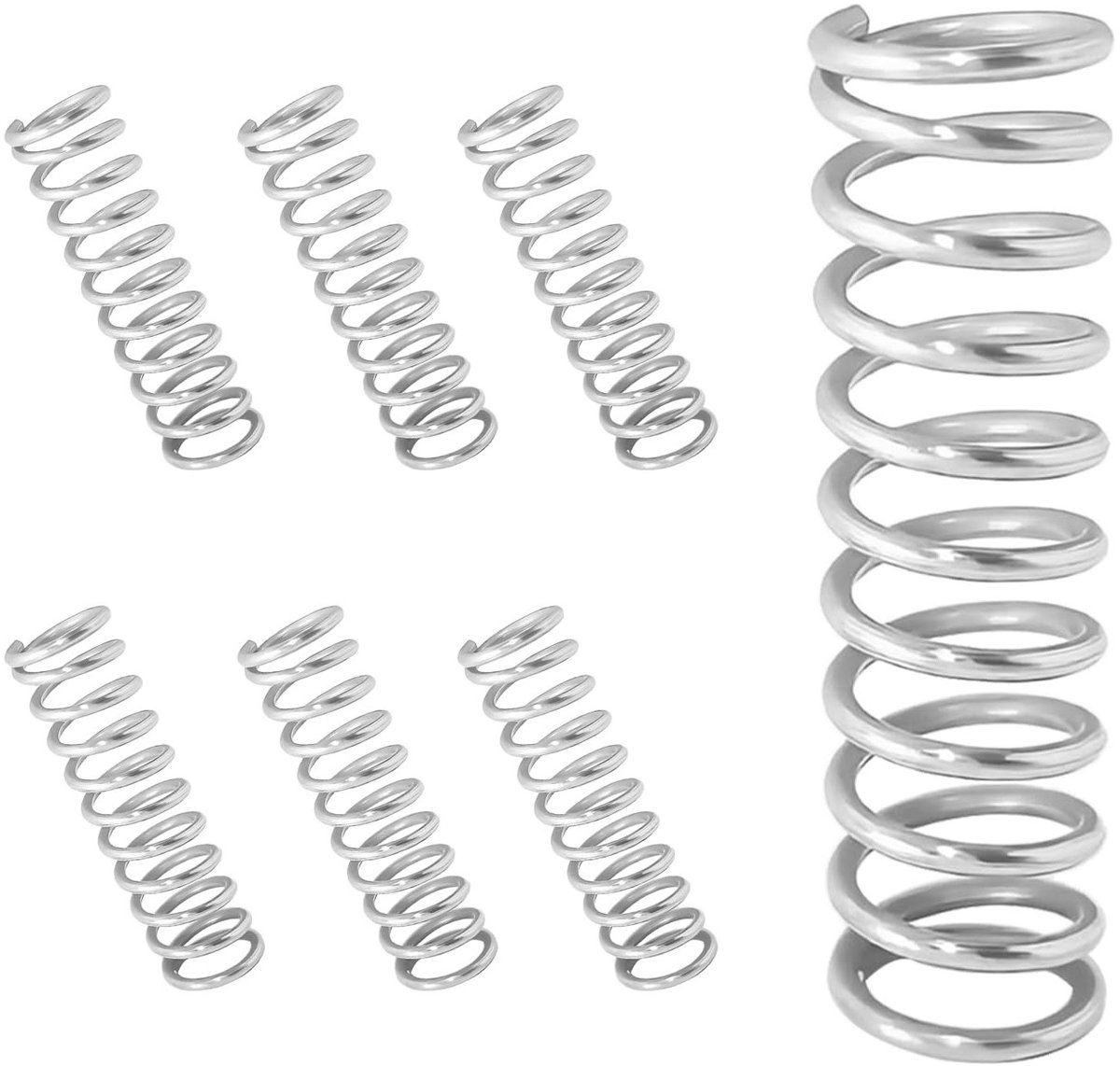 10 Stuks Mini Rvs Compressieveren, Vervangingsveren voor Mechanische Toepassingen, 1 x 5 x 40mm Kwaliteitsveren