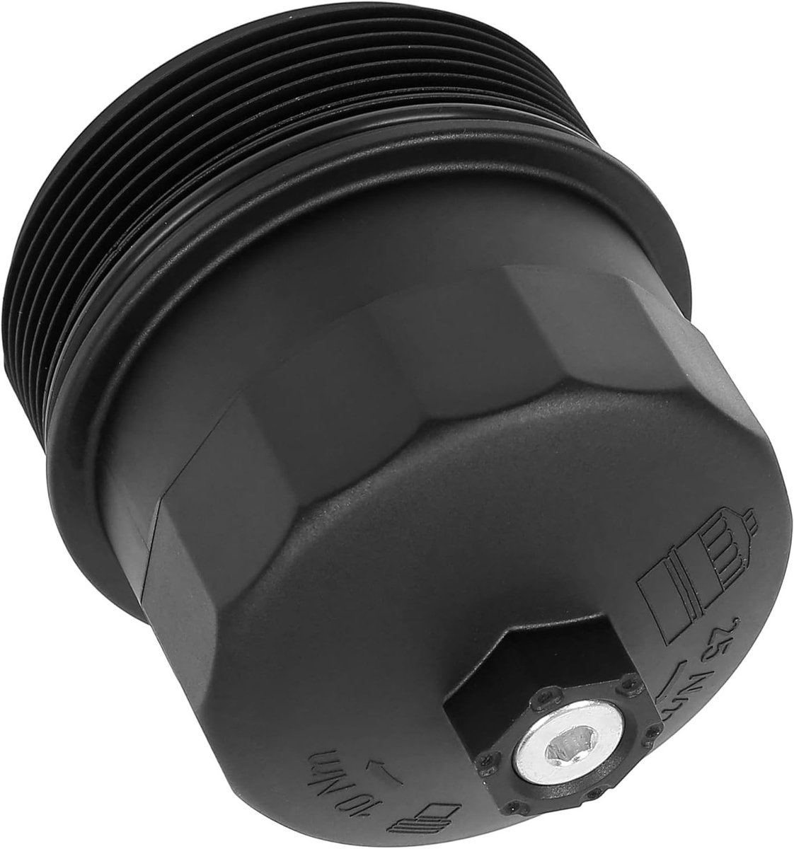 Vervangende Zwarte Oliefilterdeksel voor BMW E60 E63 E64 E65 E66 E53 E70 X5 - Hoogwaardige Oliekap, Duurzaam en Betrouwbaar