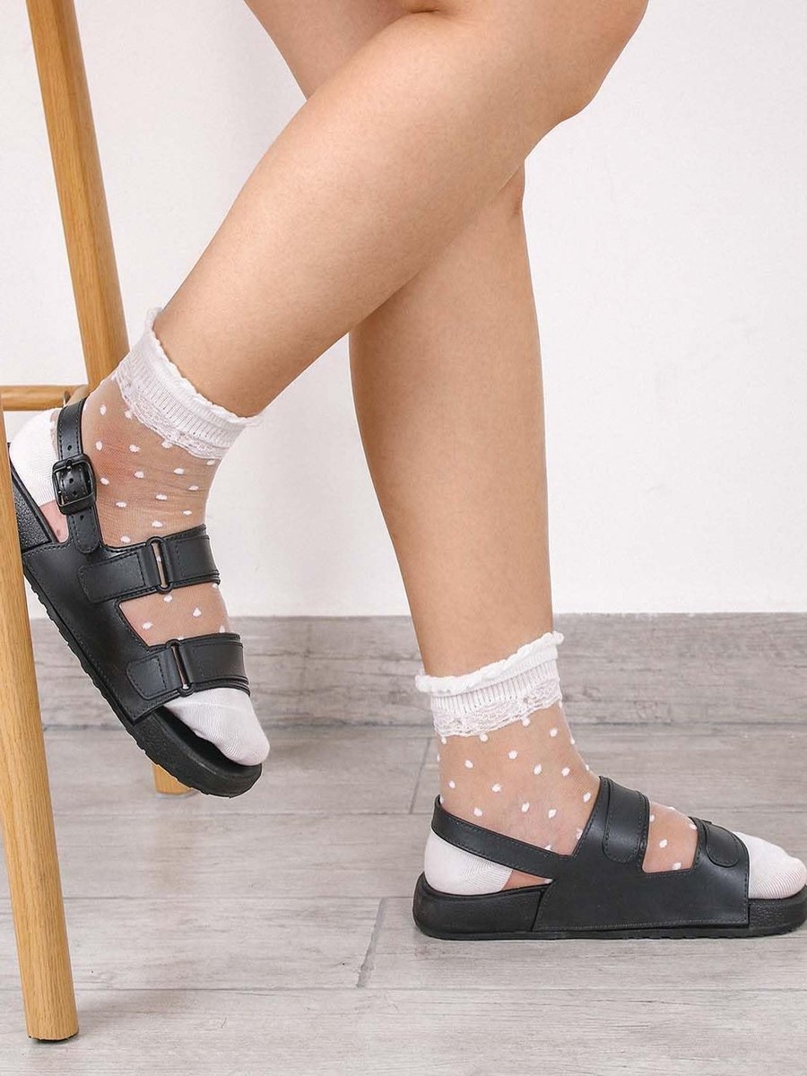 Dames Transparante Mesh Zomer Outdoor Enkelkousen voor Vrouwen en Meisjes - Ademend, Lichtgewicht en Comfortabel