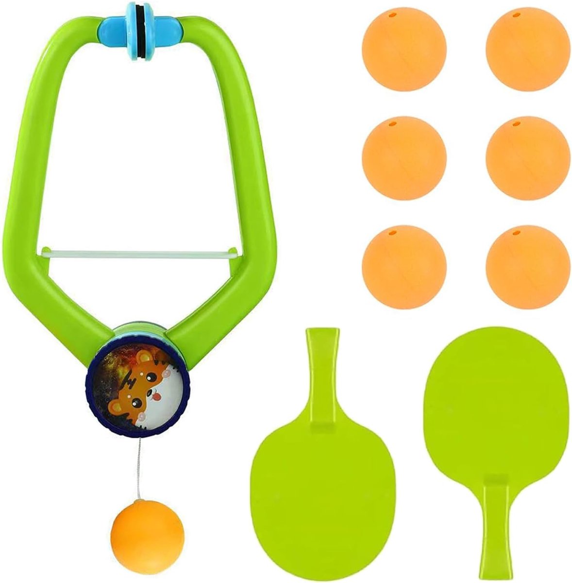 Trainingsset voor Tafeltennis - Verstelbare Indoor Suspension Trainer, Perfect voor Thuis en Sportclubs, Inclusief Accessoires voor Verbetering van Techniek en Spelvaardigheden