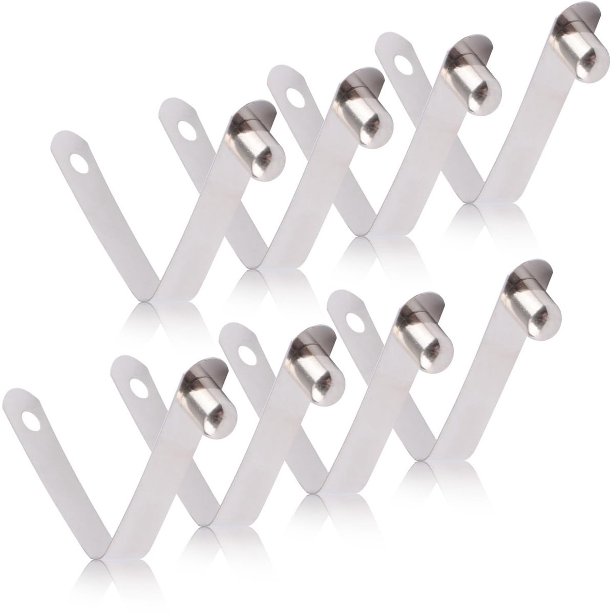 Dailygoody - Tentstok Clips - Roestvrijstalen Kajak Peddel Clips - 8 Stuks - 8mm Drukknop - Vergrendelingsbuizen - Geschikt voor Camping en Kajak