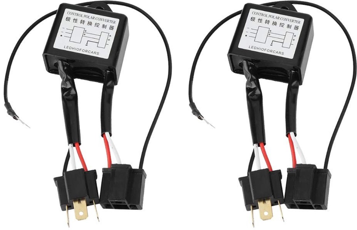 Dailygoody - 2pcs Reverse Polarity Converter voor H4 - Efficiënte Adapter voor Auto's