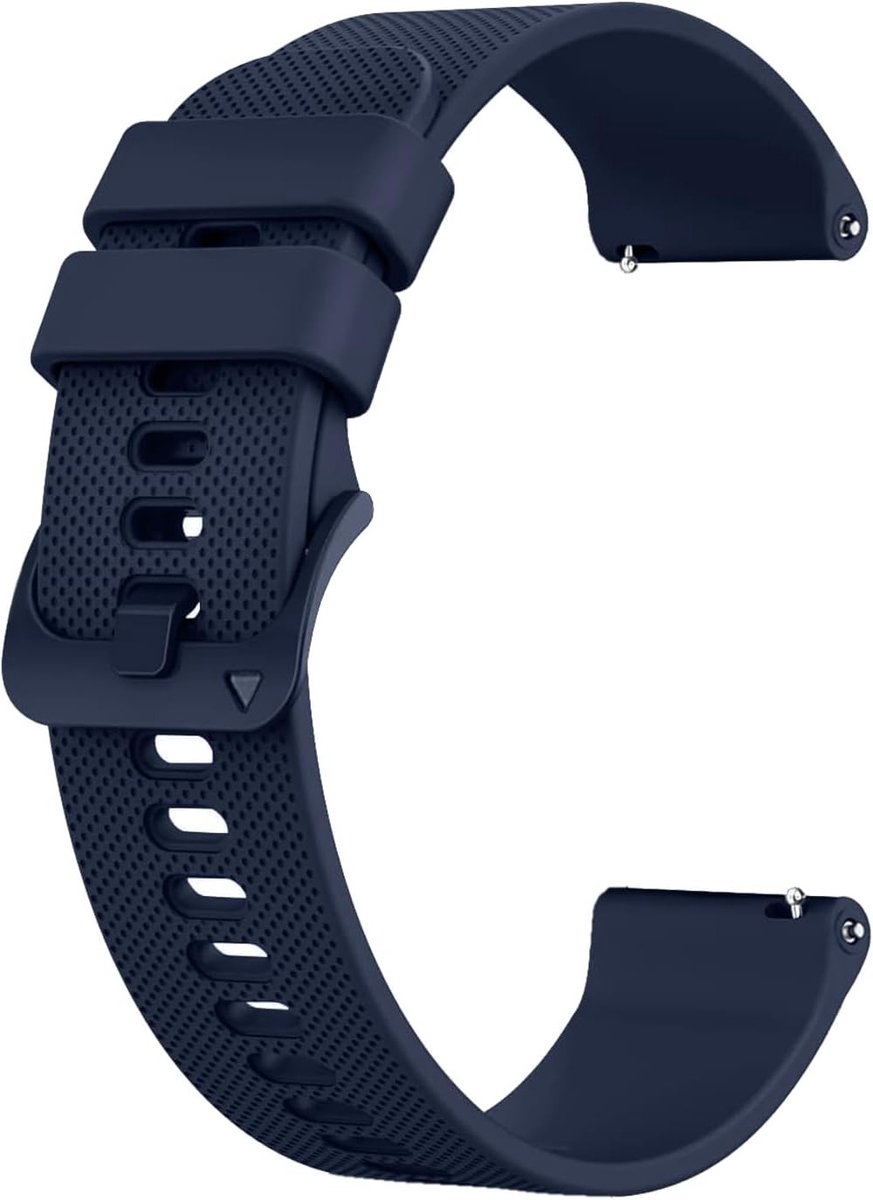 Zachte silicone horlogeband voor 18mm, 19mm, 20mm en 22mm - Unisex sportieve vervangband voor Garmin, Galaxy, Amazfit en Huawei.