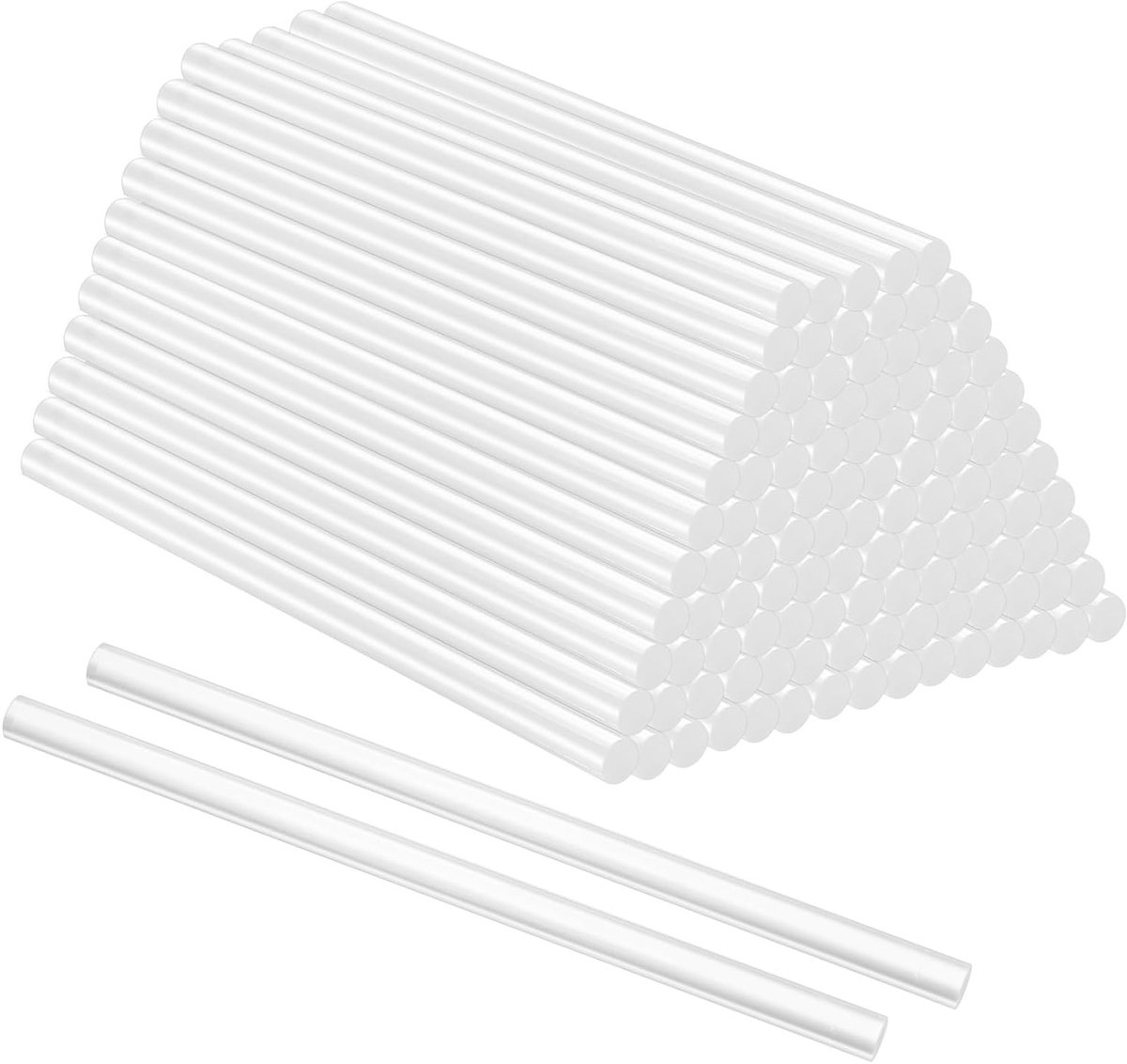 Set van 124 Lijmstiften 7 mm x 150 mm, Sneldrogende Lijmstiften, Transparante Lijmstiften voor Lijmpistolen, Ideaal voor DIY en Reparaties, Diameter 7 x 150 mm, Hoge Kwaliteit en Sterke Hechting