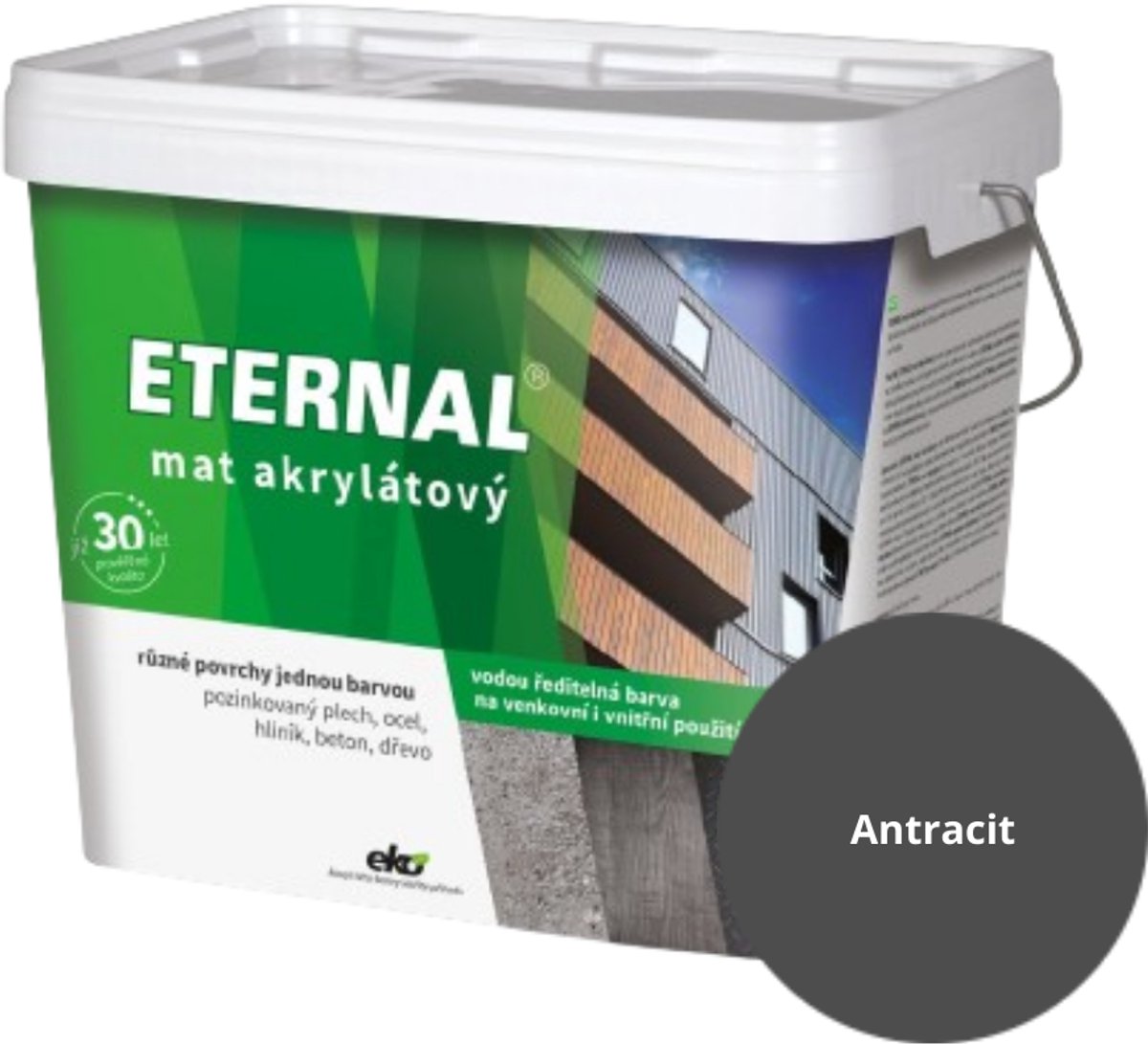 Eternal MAT Acryl 10 kg, 04 Antraciet (RAL 7016)