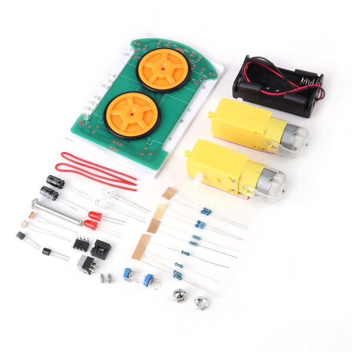 Dailygoods - Dailygoody - Smart Car DIY Kit - Elektronica Leer Kit - Ideaal voor Hobbyisten - Leer Soldeertechnieken - Geschikt voor Beginners - 11 x 8 x 3 cm
