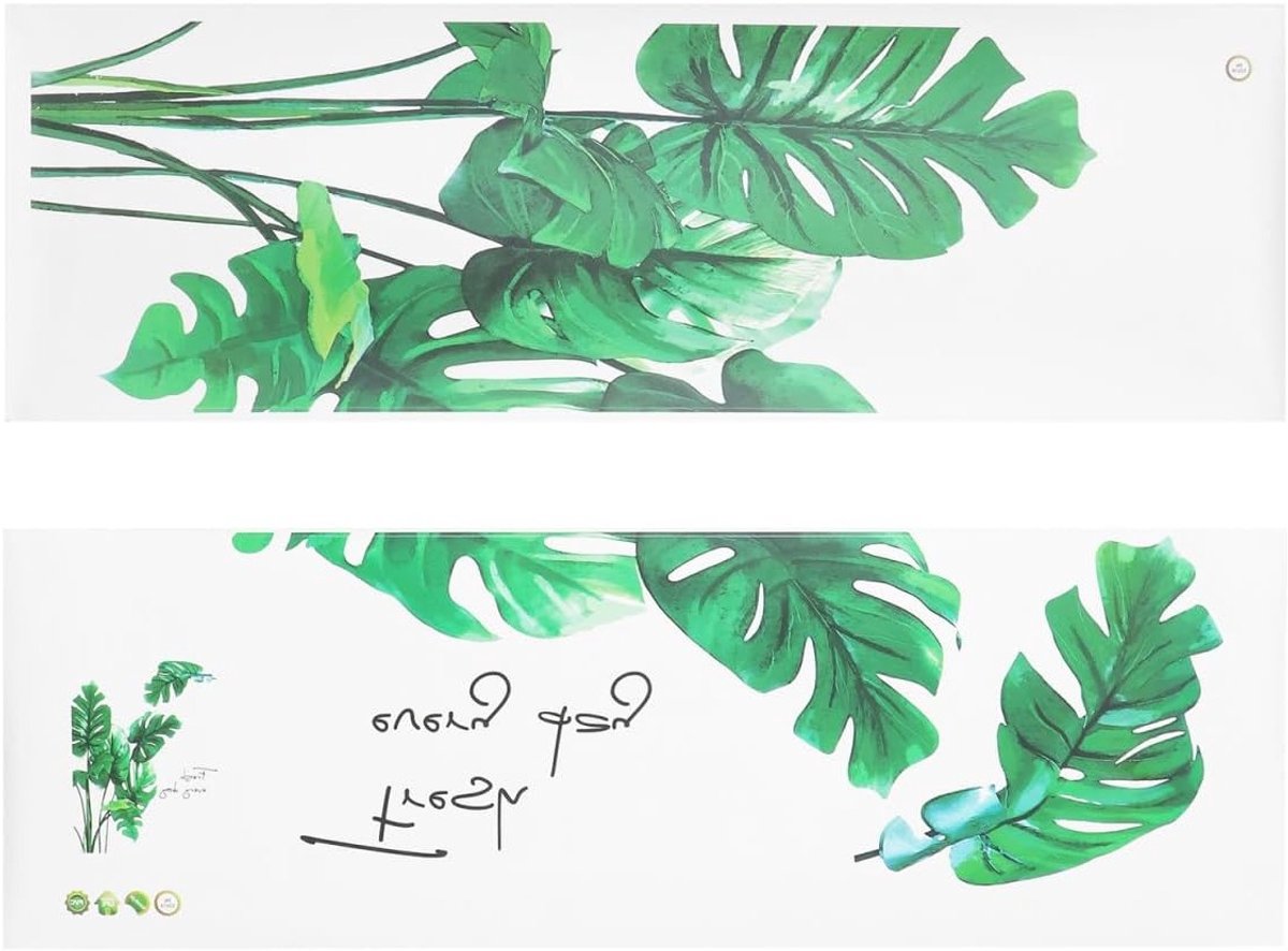 Tropische Muurstickers met Groene Bladeren voor Hawaiian Luau Party en Thuisdecoratie - Palmbladeren en Natuurlijke Wanddecoratie