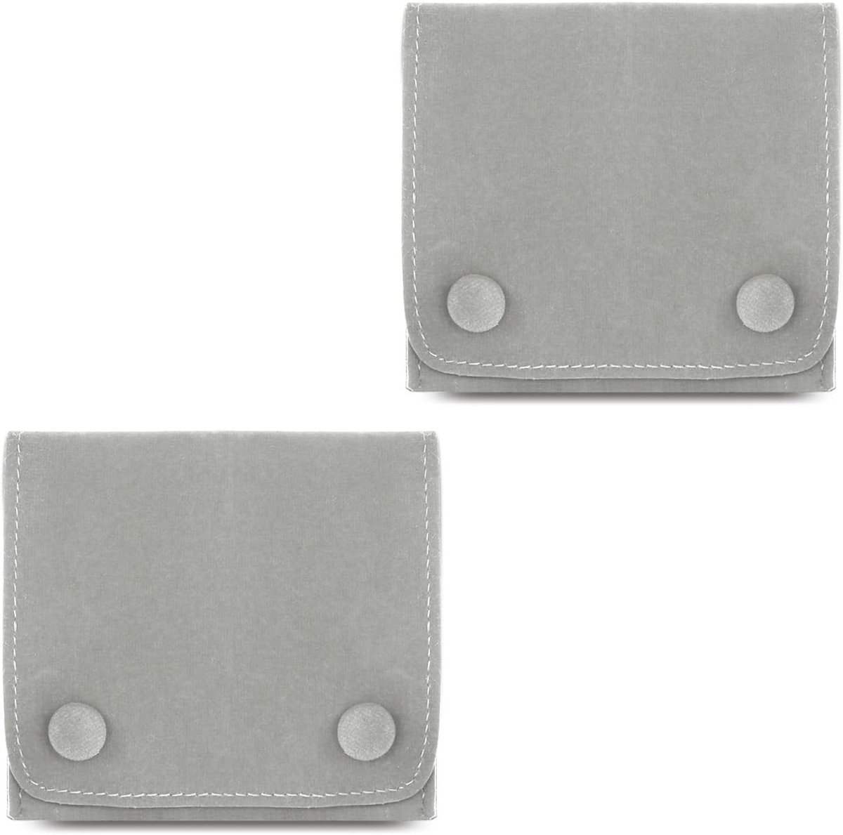 2 Stuks Zachte Velours Reisjuwelen Tassen met Drukknop en Rits, Ideaal voor Oorbellen, Kettingen en Armbanden