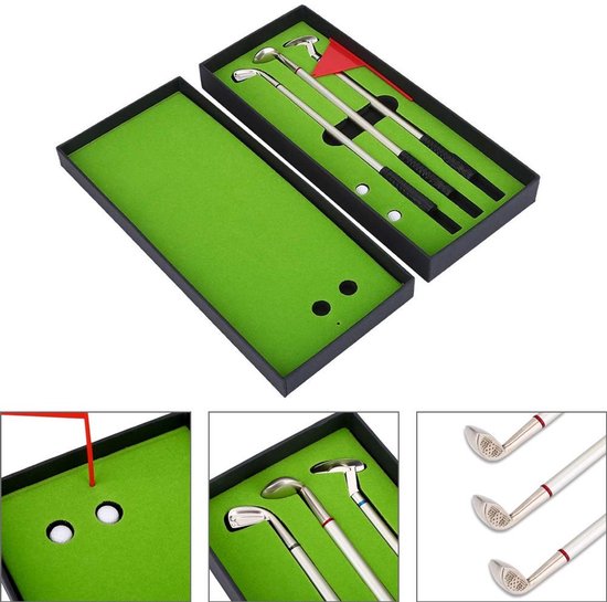 Dailygoods - Dailygoody - Mini Desktop Golf Pen Set - Geschenkset voor Golfer Fans - Met Golfballen en Vlag - Creatief Kantooraccessoire - Perfect Cadeau voor Golf van Dailygoods — afbeelding 5