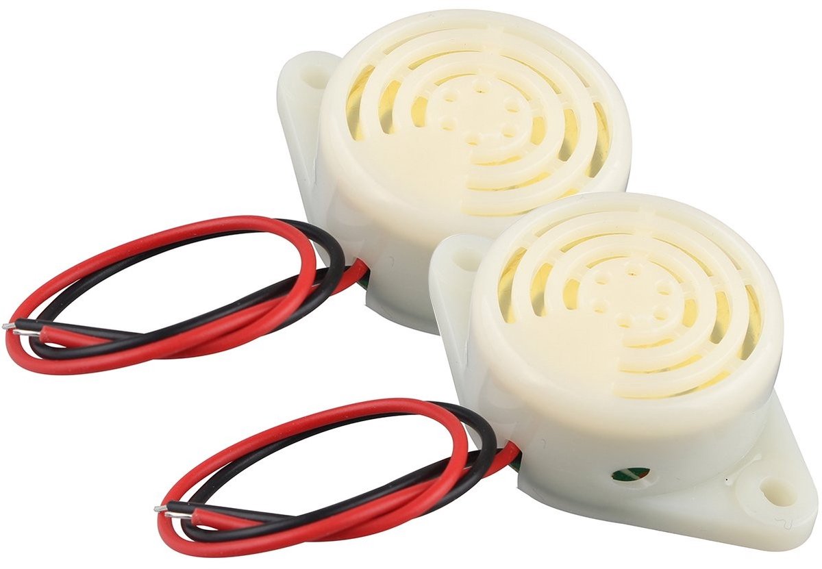 Dailygoods - Dailygoody - Intermitterende Geluid Elektronische Zoemer - Alarm Sounder - 95dB Geluidsdruk - Wit - DC 3-24V - Ideaal voor Industrie en Beveiliging -