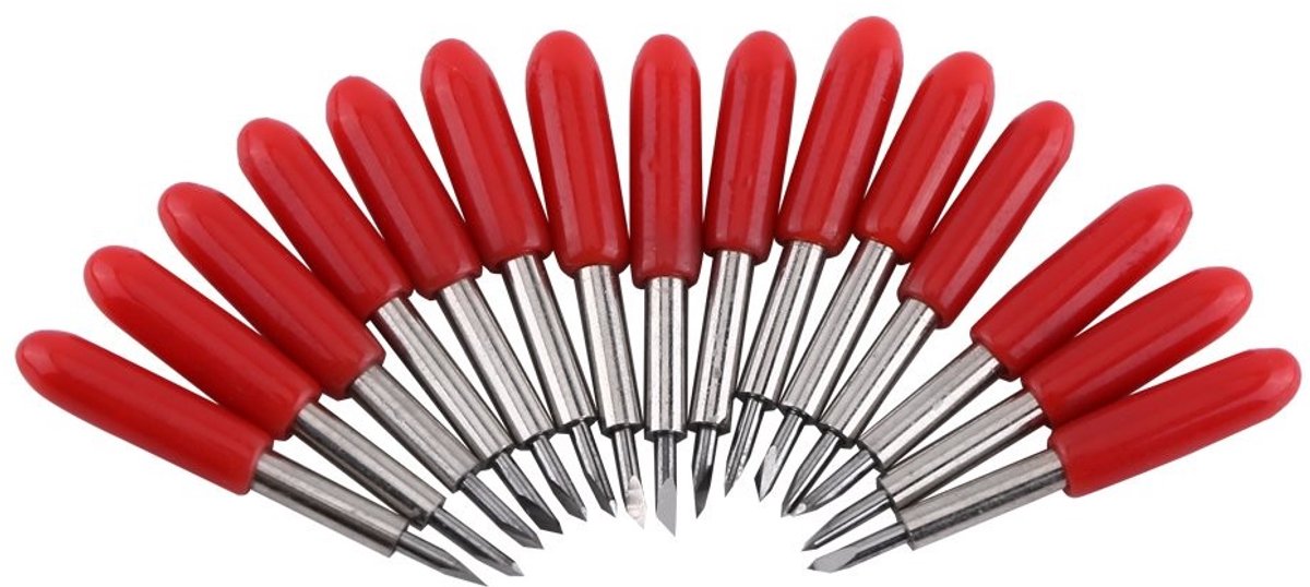 Dailygoods - Dailygoody - Roland Cutter Snijbladen 45° - 15 Stuks Carbide Snijmesjes voor Vinyl Cutters
