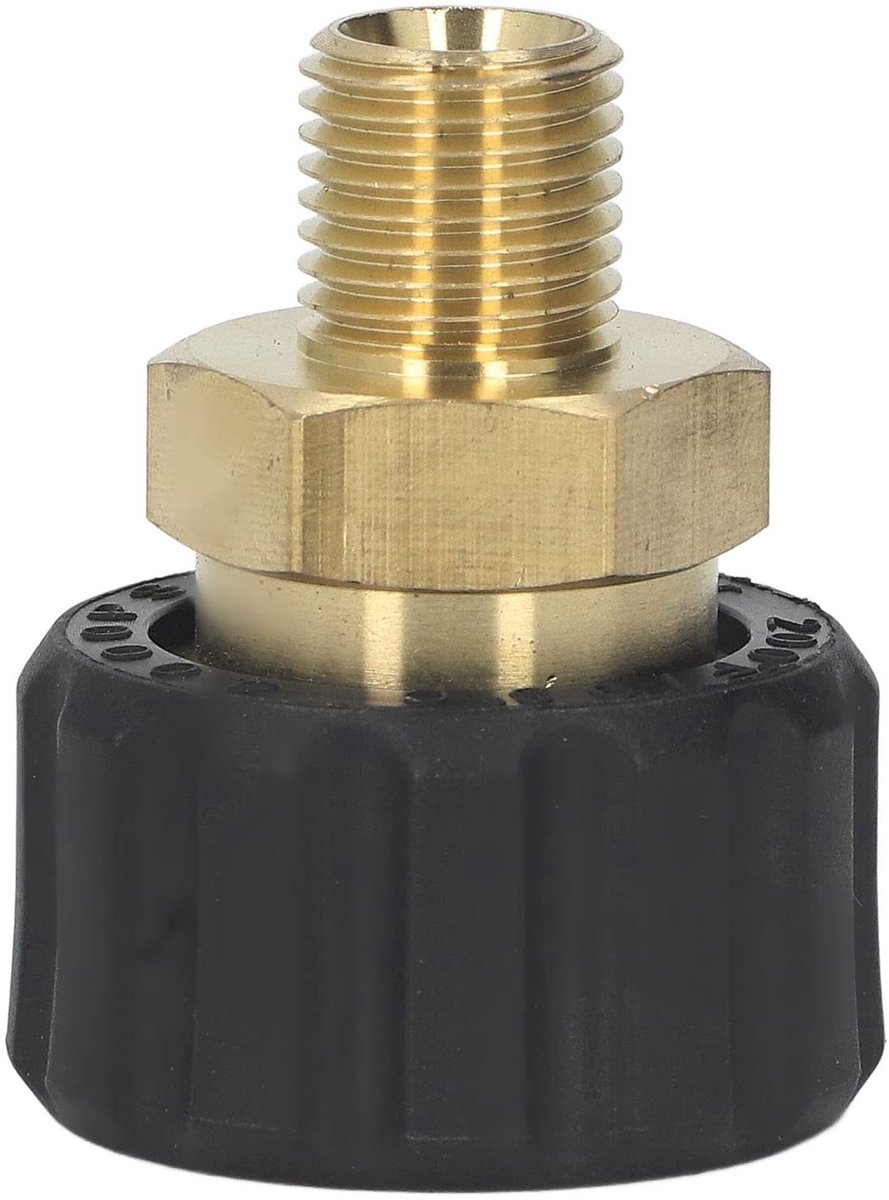 Dailygoods - Dailygoody - Hogedrukreiniger Adapter - Vervangstukken voor Hogedrukreinigers - Messing Kwaliteit - G1/4in Naar M22x1.5mm - Compact Ontwerp - Geschikt...