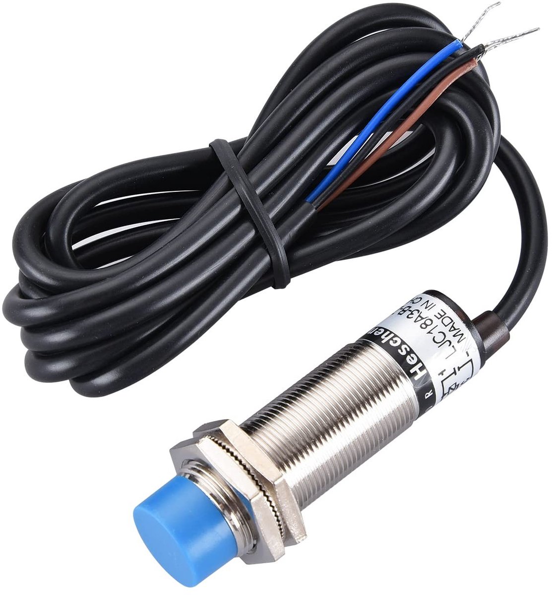 Dailygoods - Dailygoody - Capacitive proximity sensor switch - normaal gesloten - 18mm montage gat - 10-30VDC - 200mA - Detectie van plastic en metaal - Geschi...