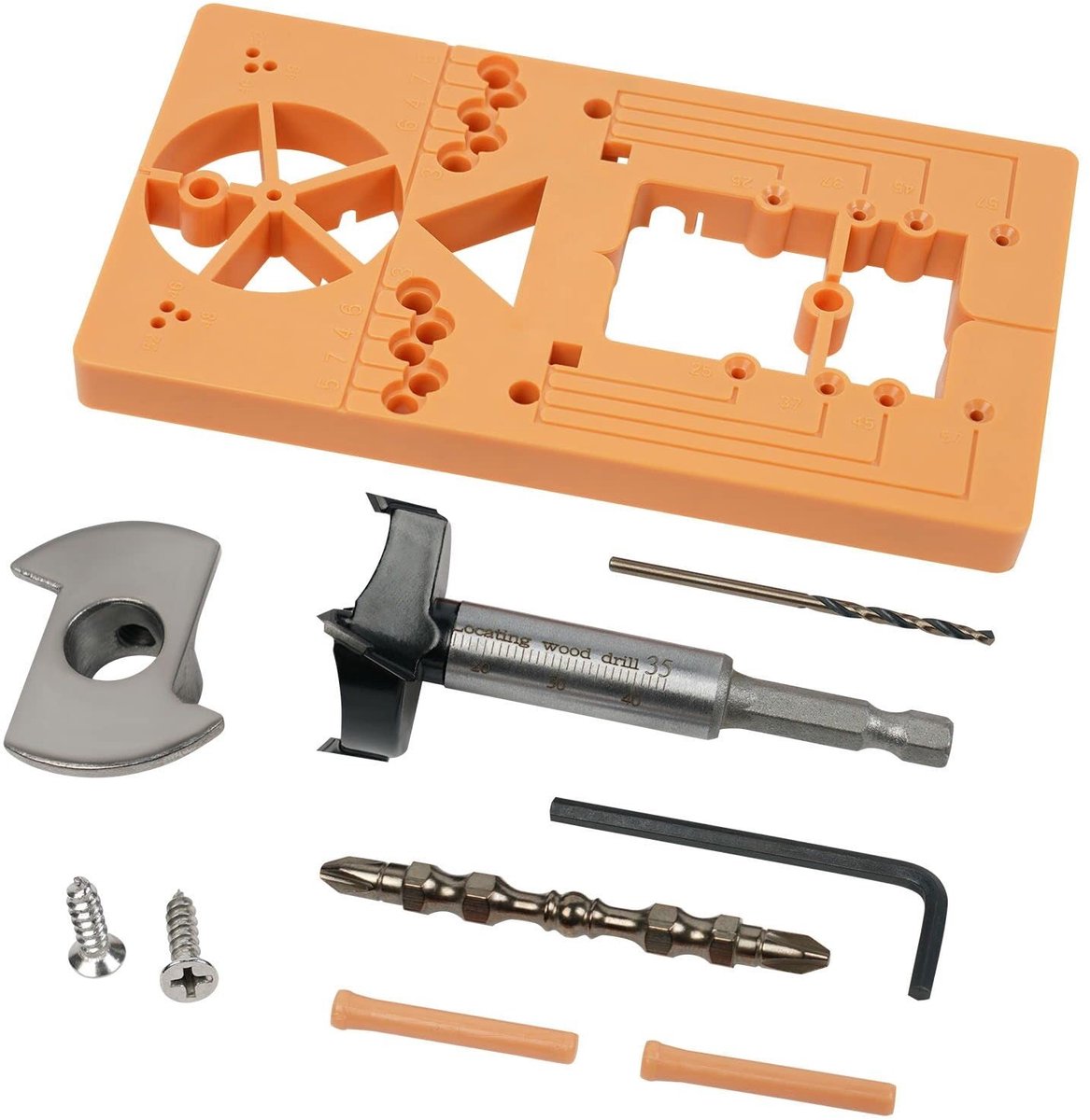 Dailygoods - Dailygoody - Forstner Bit Set - Boorgids voor Houtbewerking - 35mm - Nauwkeurig en gebruiksvriendelijk - Geschikt voor Deuren en Ramen - Accessoires i...