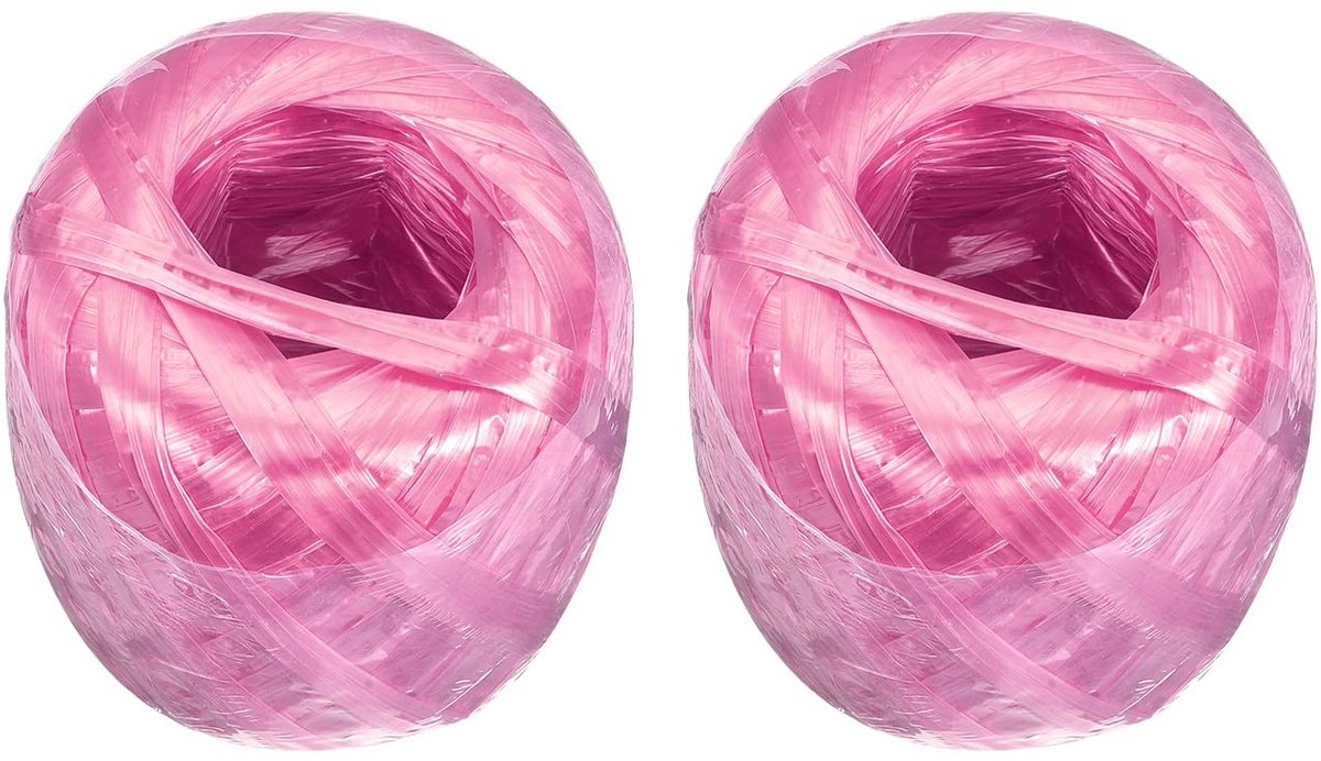 Dailygoods - Polyester Nylon Touw voor Huishoudelijke Verpakking DIY 150m Roze