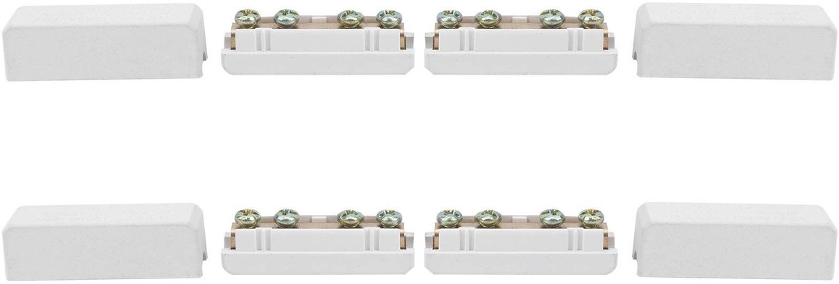 Dailygoods - Dailygoody - 16-blok schroefklemmen - Verbindingskabel 16 Mm2 - Dikke messing onderdelen voor goede geleiding - Geïsoleerde schroefbarrière - Geschikt