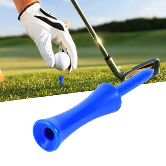 Dailygoody - Golf Tees - Duurzame Golfaccessoires - 68mm Plastic - Blauw - Verminder wrijving en spin - Geschikt voor golfsporten — afbeelding 3