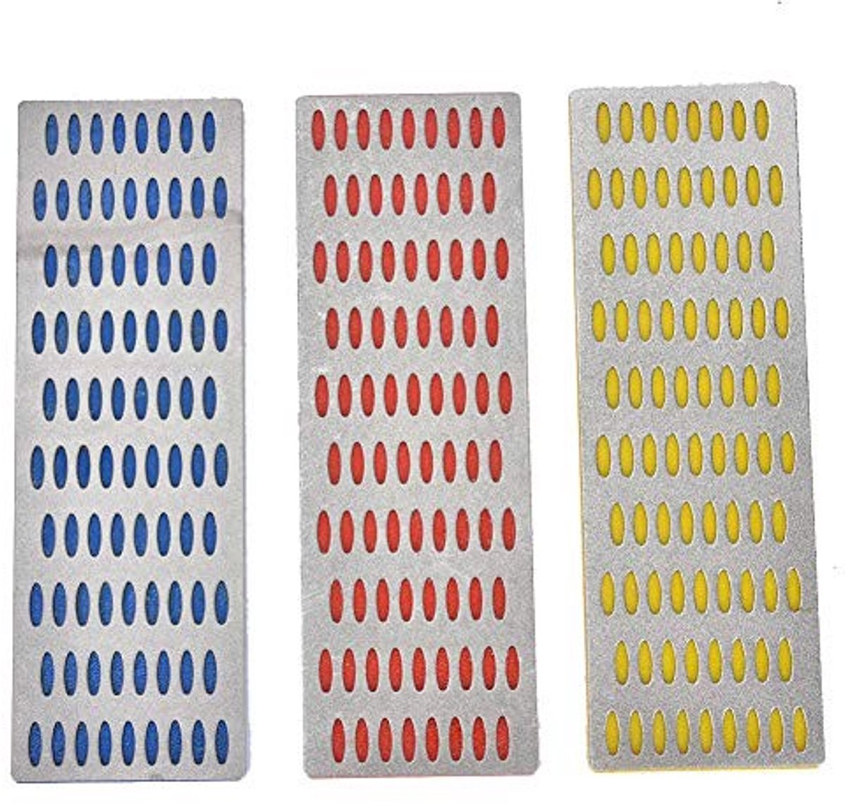 Dailygoods - Dailygoody - Diamantslijpsteen - Slijpgereedschap - Inclusief opberghouder - Rood/Geel/Blauw - Grof Medium Fijn - Precisiewerk - 3 stuks