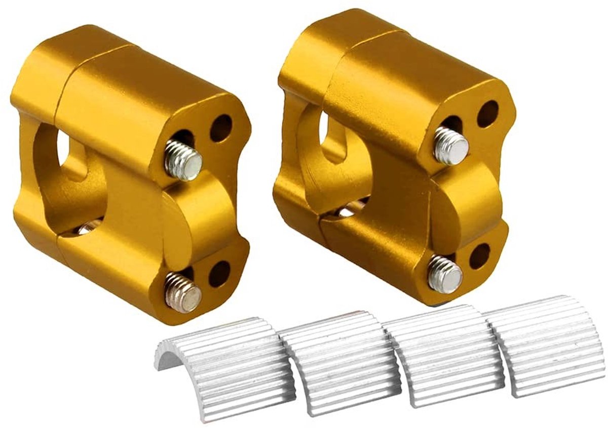 Dailygoods - Dailygoody - Motorfiets Stuur Riser - Universele Fit - Goud - Handvat Bar Clamp Risers - Verhoog je rijcomfort - Geschikt voor 28mm of 22mm