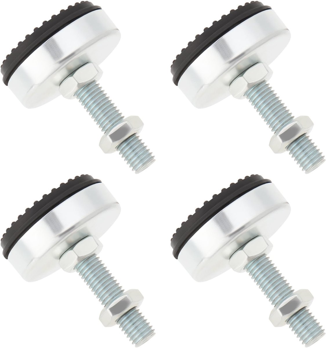 Dailygoods - Dailygoody - Verstelbare Nivellering Voeten - Meubelvoeten - Zilver - Nivellering - Ideaal voor Meubilair en Machines - Rond