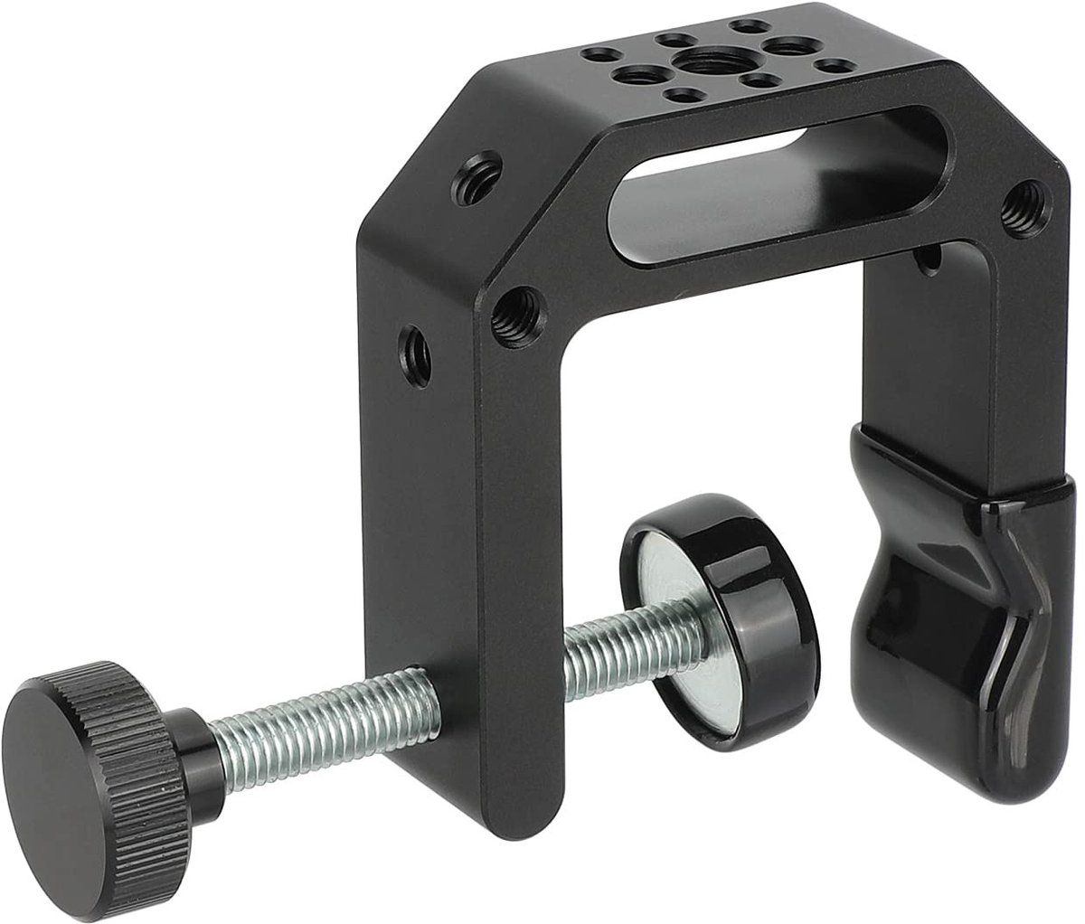 Dailygoods - Dailygoody - C-Clamp - lange nek - meerdere schroefdraadopties - zwart - stevige bevestiging - ideaal voor fotografie - geschikt voor statieven - mode...