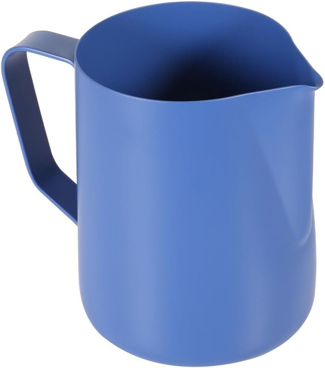 Stainless Steel Melkopschuimer voor Koffie, Latte Art en Espresso - 600ml Donkerblauw