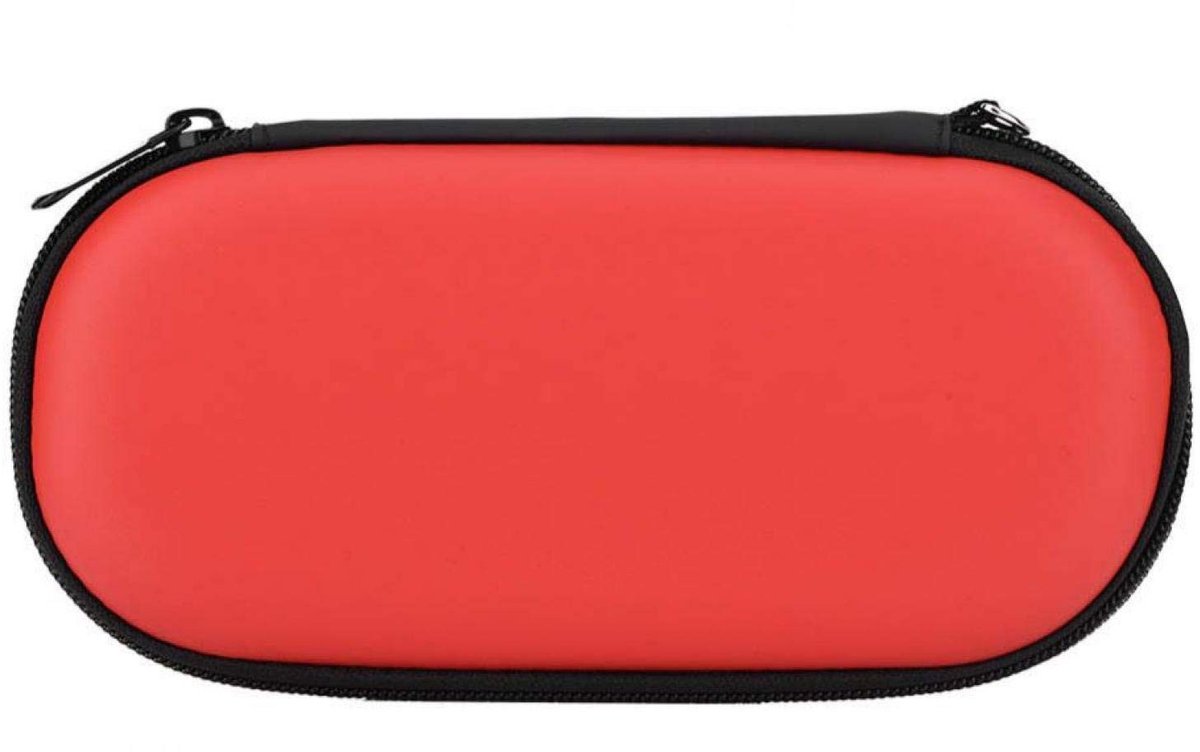 Dailygoods - Dailygoody - Draagtas - Beschermende Harde Draagtas - Waterdicht - Compact - Voor Oplader Kabel Oortelefoon - Geschikt voor Reizen - Rood