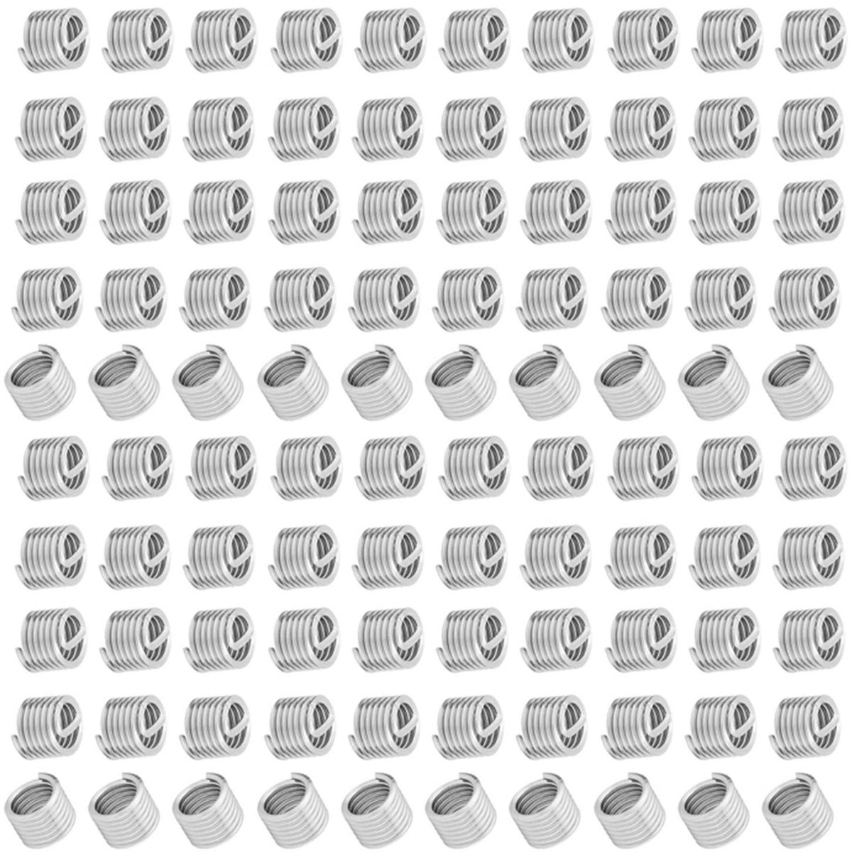 Dailygoody - 100 stks Schroefdraad Inserts - Schroef Beentjes - Verbeterde Bevestigingstechnologie - M6x1.0x1.5D - Reparatie Assortiment - Geschik...