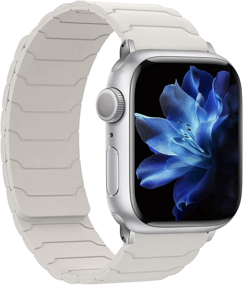 Verstelbare Magnetische Sportband voor Smartwatch, Geschikt voor 38mm, 40mm, 41mm en 42mm, Sterke Silicone Band voor Mannen en Vrouwen, Comfortabel en Duurzaam