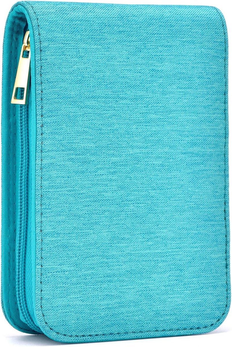 12 Pen Case voor Vulpen en Rollerball - Organizer Tas voor Schrijfgerei in Turquoise Kleur