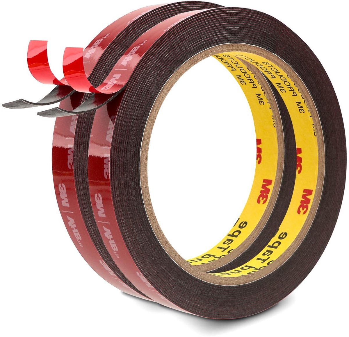 Dubbelzijdige Lijmtape 12,5 mm x 4,7 m - Zwart - 2 Rollen - 0,6 mm Dikke Foam Tape voor Auto Decoratie, Thuis en Kantoor, Sterk en Duurzaam
