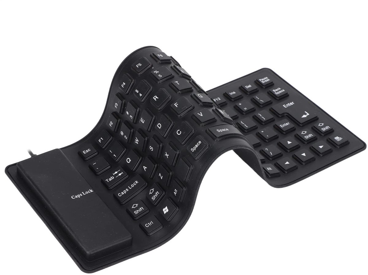 Dailygoody - USB Opvouwbaar Toetsenbord - Siliconen Toetsenbord - Lichtgewicht en waterdicht - Draagbaar en flexibel - Geschikt voor laptop en reizen