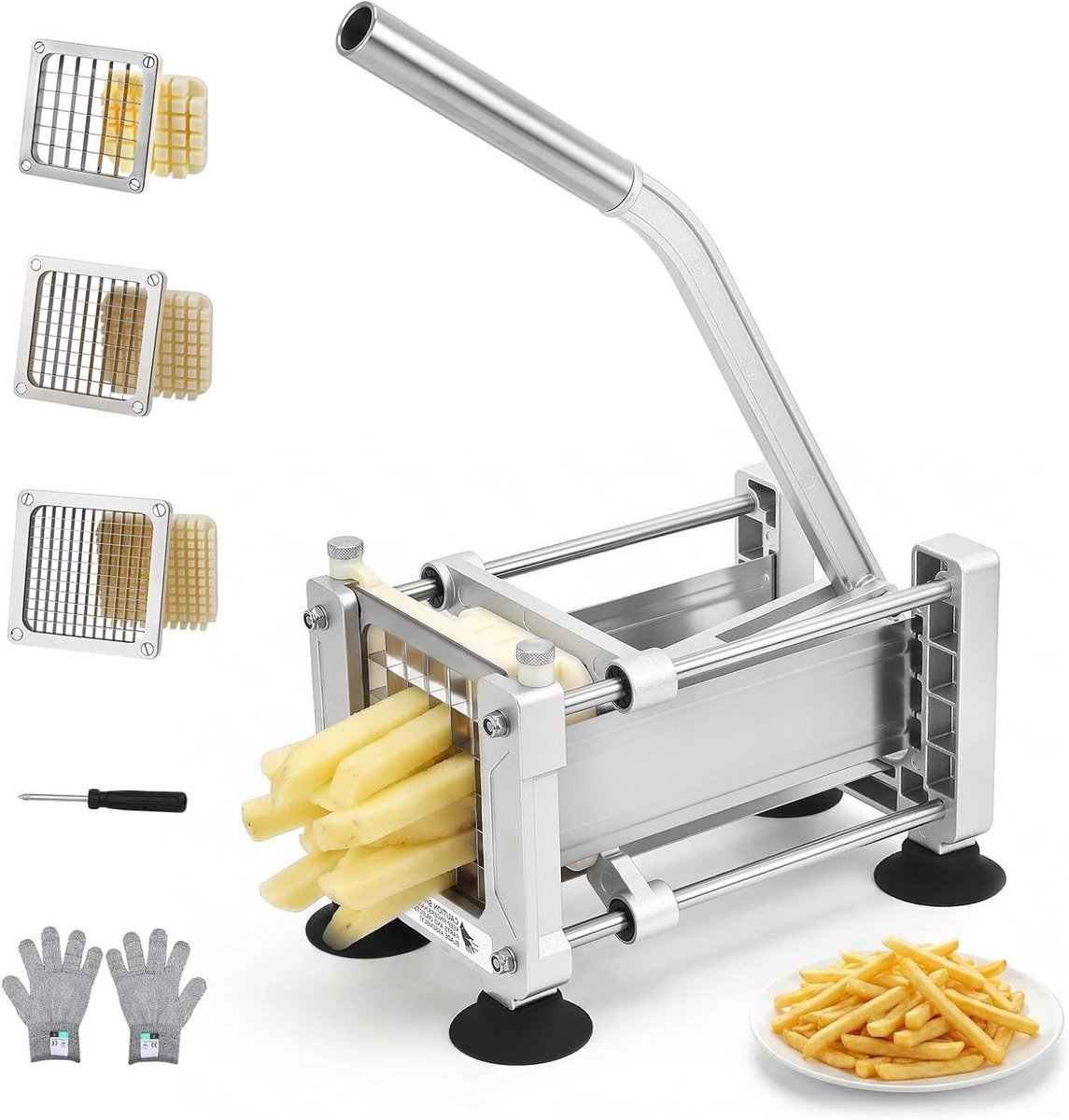 Professionele Frietsnijder van RVS voor Perfecte Patat, Snelle en Efficiënte Bereiding