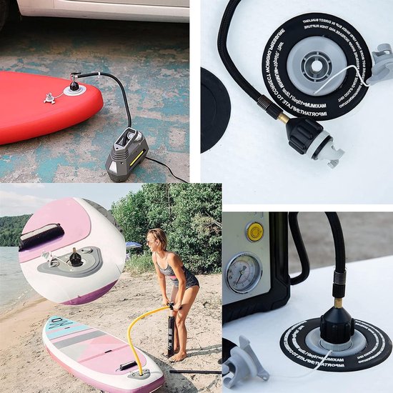SUP Pompadapter - Ventieladapter Kajak - Watersport Accessoire - Snelle Omzetting - 3.4 x 7.8 cm - Zwart — afbeelding 4